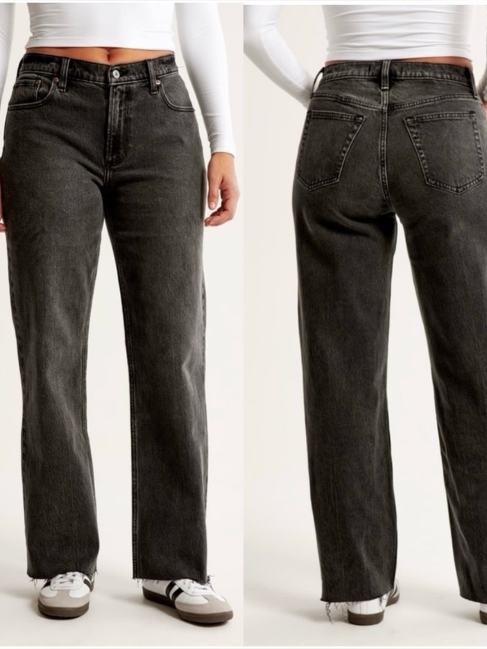 Abercrombie & Fitch Black Wash Baggy Jeans